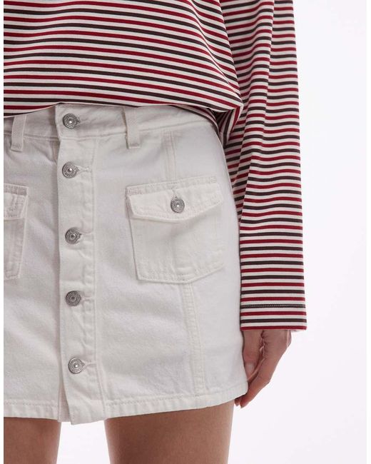 Levi's Purple Button Front Denim Skort