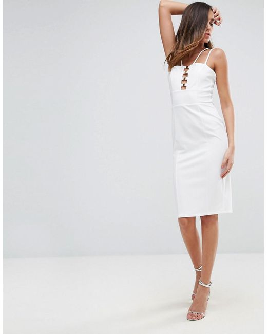 Bodycon belt white gold dress with down