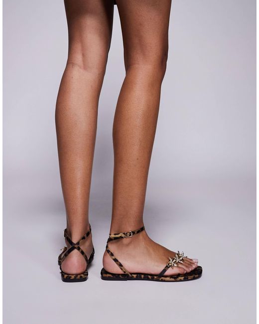 Public Desire Multicolor Lyrical Strappy Flat Sandals