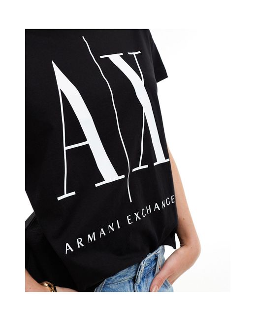 Camiseta negra Armani Exchange de color Black