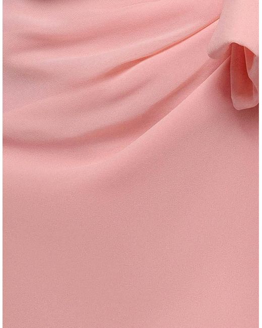 Goddiva Pink One Shoulder Cowl With Bow Detail Maxi Dress