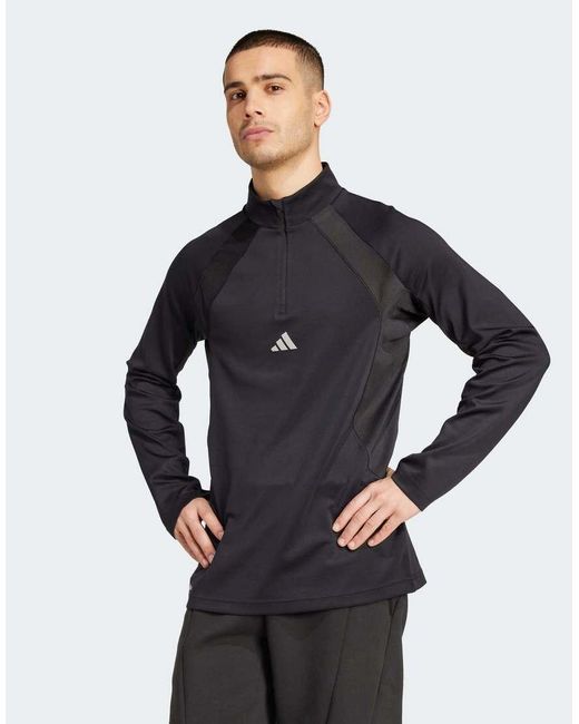 Adidas Originals Blue Tech Apparel 1/4 Zip for men
