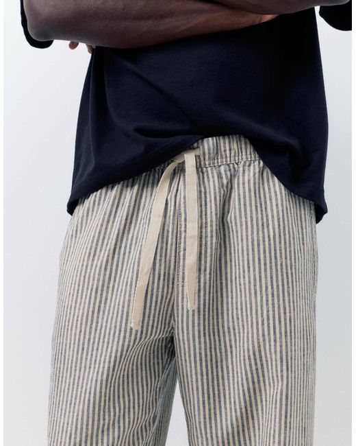 Pantalon champêtre à rayures Pull&Bear pour homme en coloris Gray