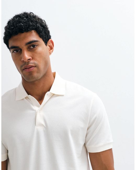 ASOS White Essentials Regular Fit Polo for men