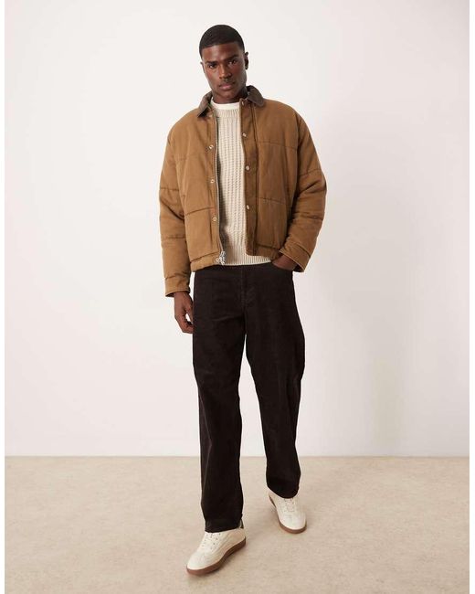 Abercrombie & Fitch Natural Washed Twill Puffer Jacket for men