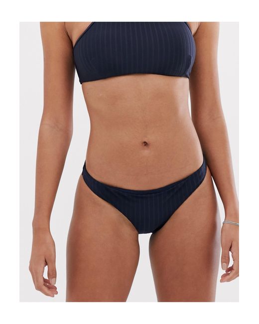 navy high leg bikini bottoms