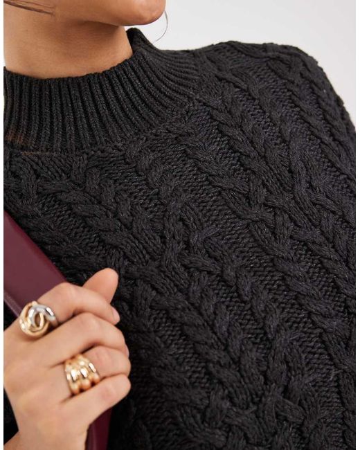 Cotton On Black Cable Knit Jumper