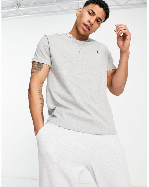 Polo Ralph Lauren Heavyweight Player Logo Classic Oversized Fit T-shirt in  Grey (Gray) for Men | Lyst
