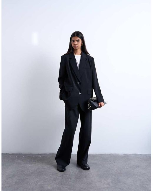 TOPSHOP Blue 2 Button Relaxed Fit Blazer