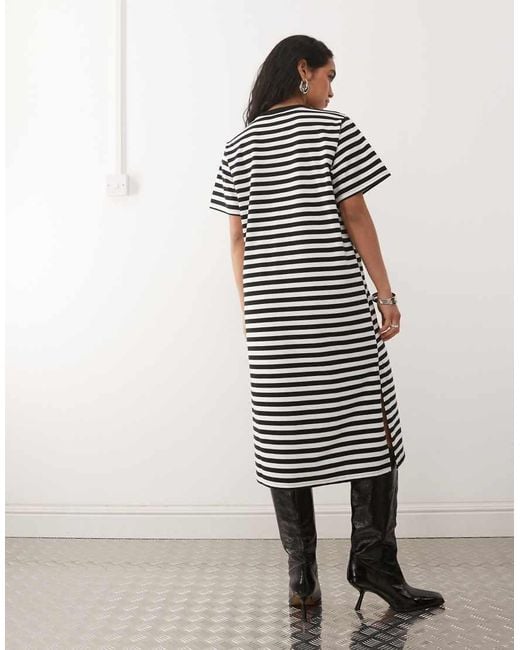 Noisy May White Midi T-shirt Dress