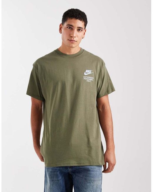 Nike Green Swoosh Graphic Back Print T-shirt for men