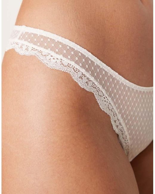 Free People Natural Mid Week Lingerie Thong