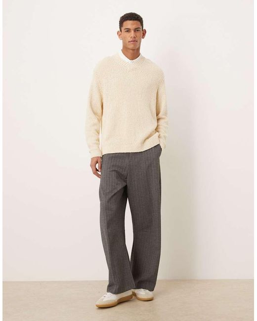 SELECTED Natural Knitted Jumper for men