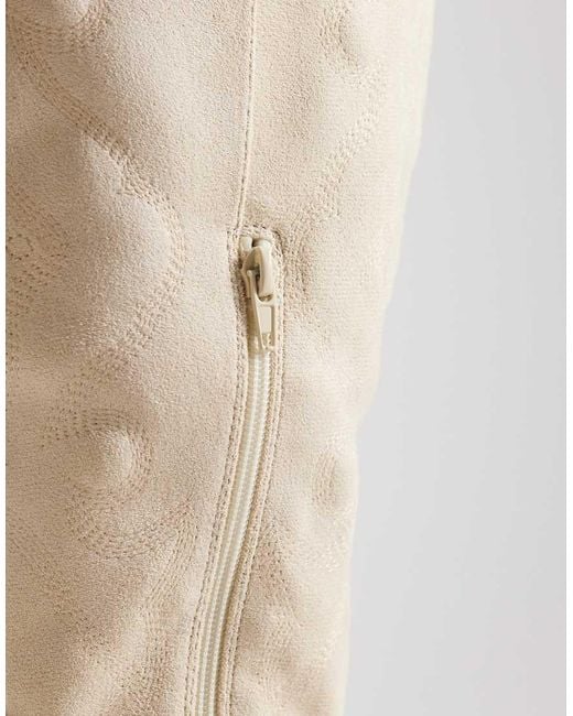SEQWL White Western Knee Boots