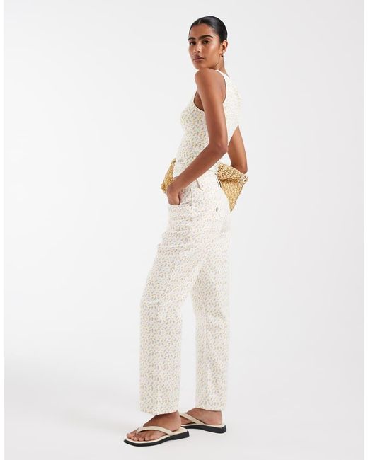 House Of Sunny White Buttercup Jessie Denim Trousers