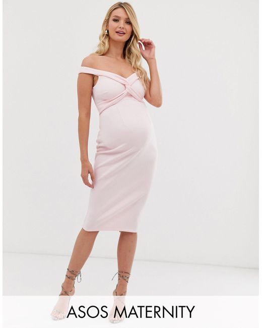 maternity baby shower dress pink