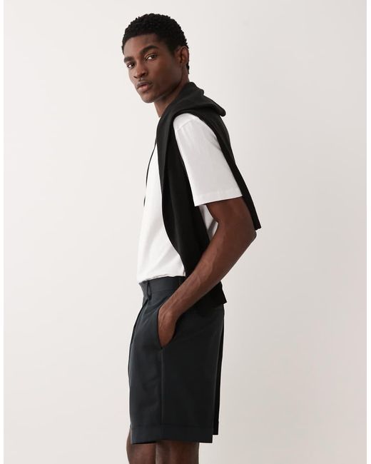 ASOS White Tailored Wide Shorts for men