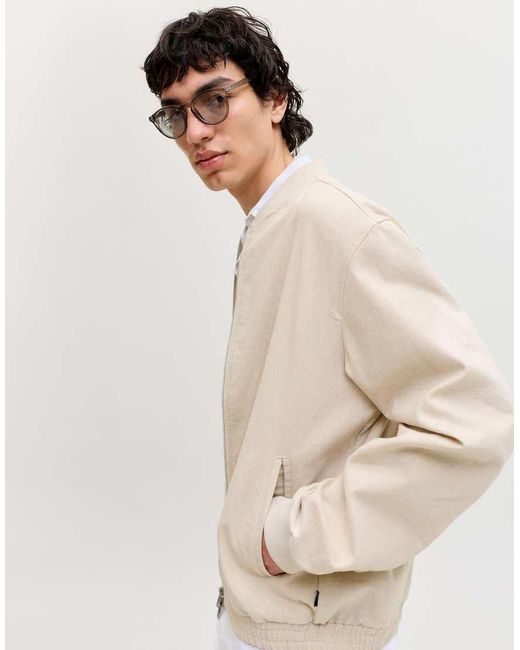 Jack & Jones White Bomber Jacket for men