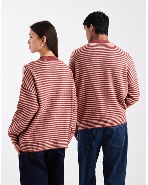 Pull ras Collusion en coloris Red