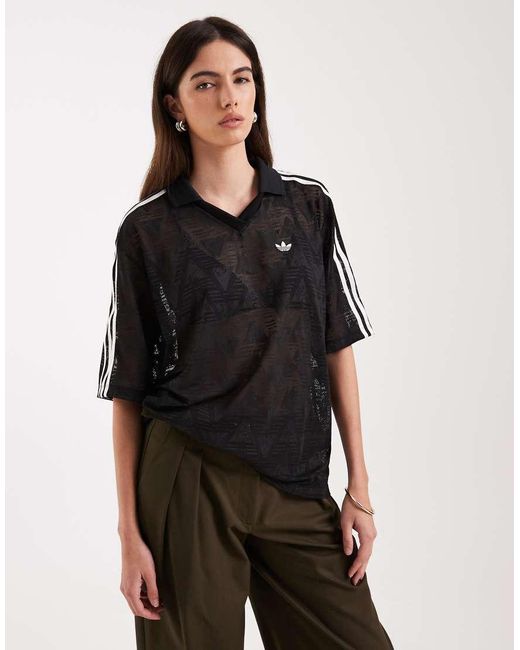 Adidas Originals Black Lace Football Jersey