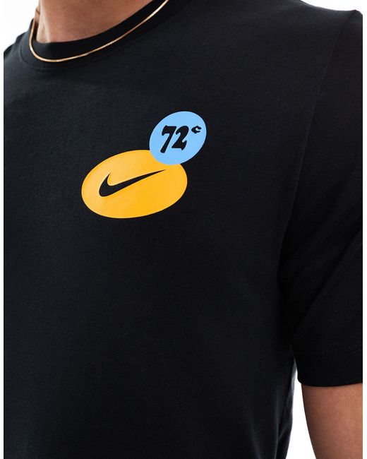 Nike Blue Dri-fit Back Print T-shirt for men