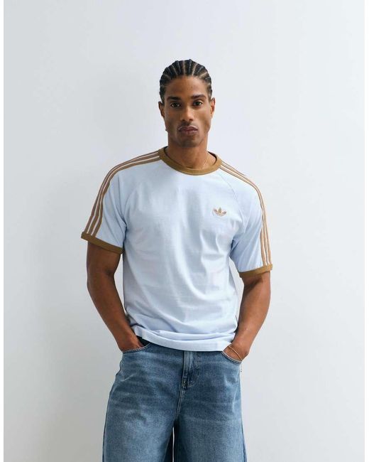 Adidas Originals White 3 Stripe T-shirt
