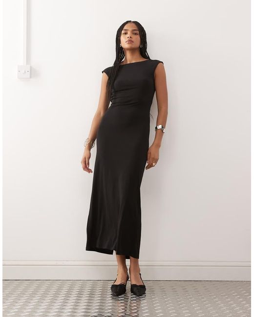 Noisy May Natural Ruche Detail Less Maxi Dress