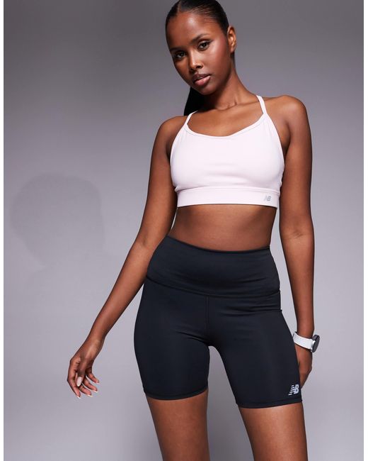 Harmony - short à taille haute New Balance en coloris Blue