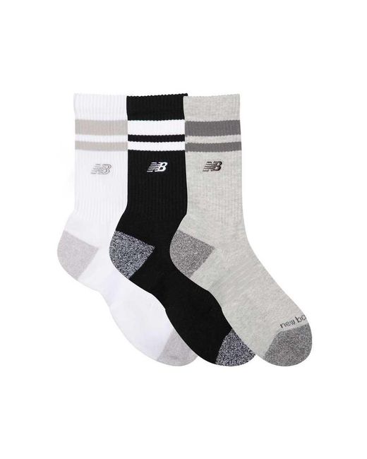New Balance Multicolor Active Premium Stripe Crew Socks 3 Pack