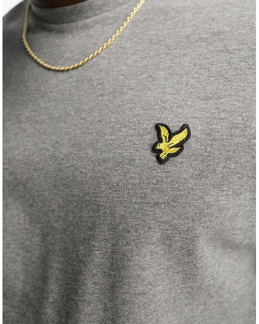 Lyle & Scott Gray Cotton Logo T-shirt for men