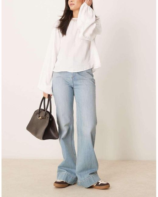 Free People Blue Cerine Relaxed Bootcut Jeans