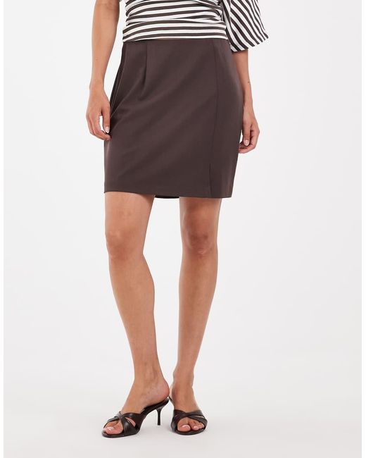 Object White Tailored Mini Skirt With Notch Front