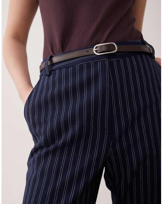 ASOS Blue Petite Tailored Slim Straight Pants