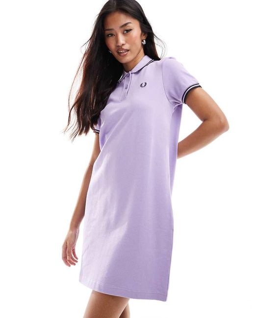 Fred Perry Purple Twin Tipped Polo Dress