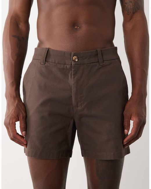 ASOS Natural Skinny Chino Short for men