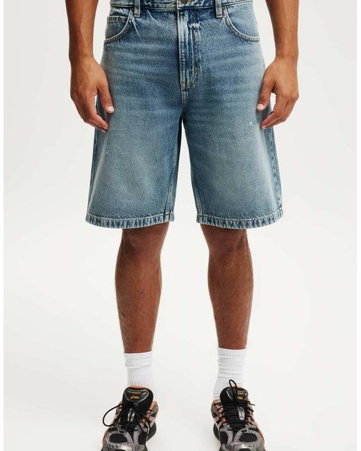 Cotton On Blue Denim Jorts for men