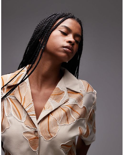 TOPSHOP Brown – freizeithemd
