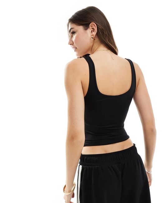 Stradivarius Black – str – tanktop aus polyamid