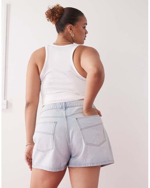 Collusion Pink Plus Denim Loose Shorts
