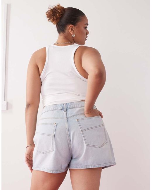 Collusion Pink Plus Denim Loose Shorts