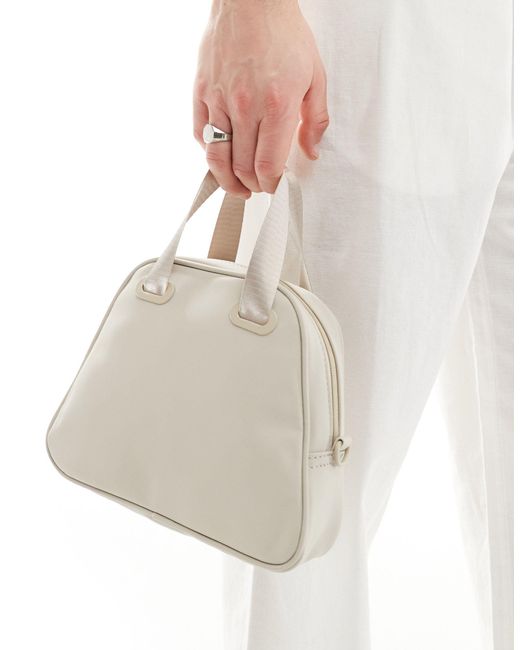 ASOS White Bowler Cross Body Bag With Grab Handle And Detachable Strap for men