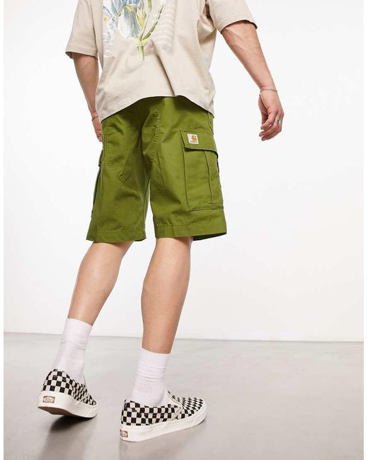 Pantalones Cortos Cargo Verdes De Corte Estándar De Carhartt de hombre de color Green