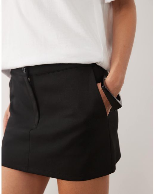 ASOS White Interlock Mini Skirt