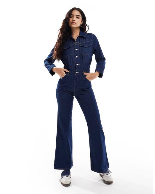 Levi's Blue Western Denim Jumpsuit