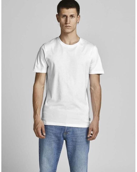 Jack & Jones White 5X Multipack T-Shirts for men