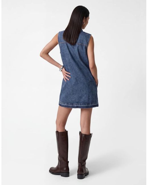 Noisy May Blue Sleeveless Denim Dress