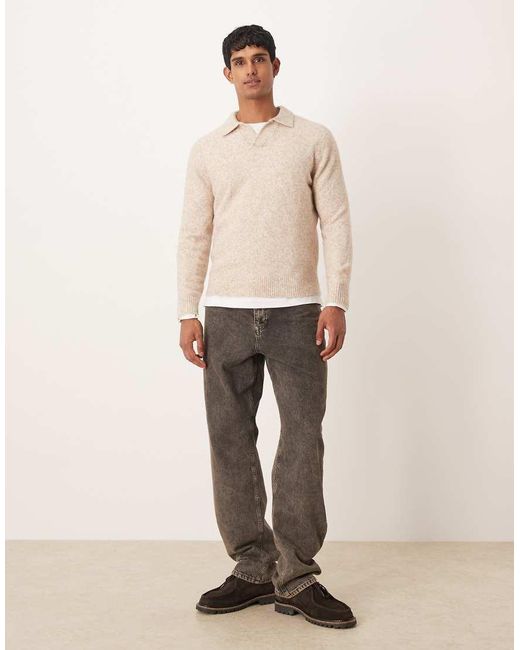 Mango Natural Wool Mix Knitted Polo for men