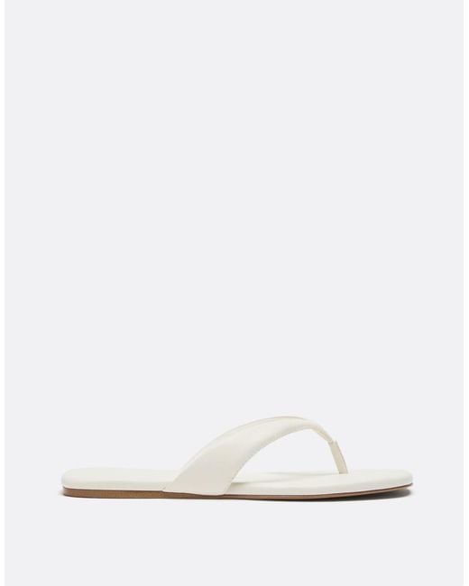 Stradivarius White Thong Flat Sandals