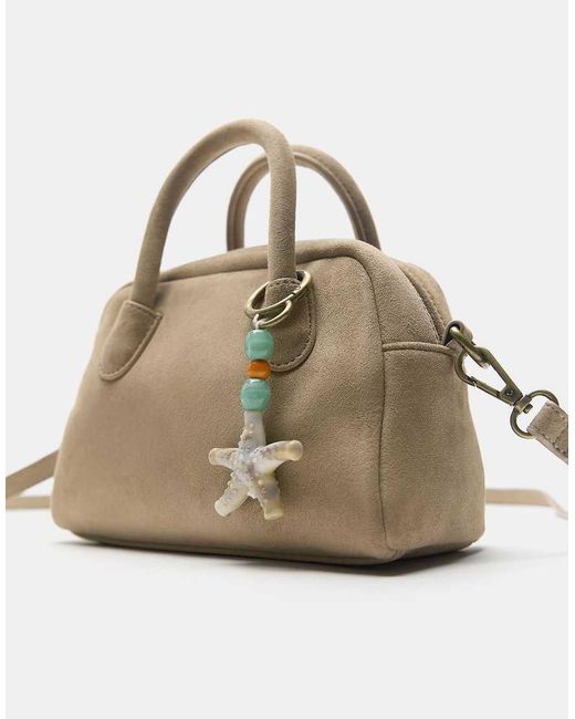 Borsa A Tracolla Marrone Decorata di Pull&Bear in Natural