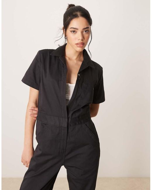 Dickies Natural Short Sleeve Jumpsuit